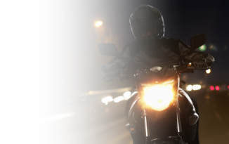 motorcycle driving on highway