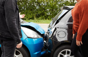 drivers discussing over a car accident