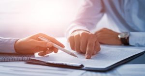 men discussing personal injury claim