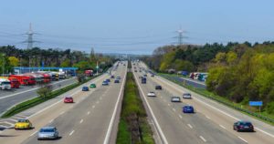 cars in a highway