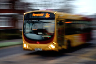 speeding bus