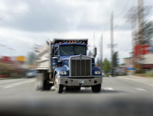 truck on the road