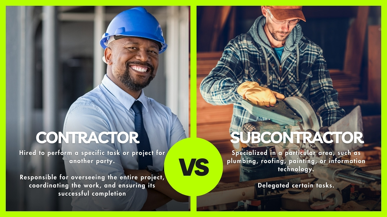 The Differences Between Contractor vs Subcontractor
