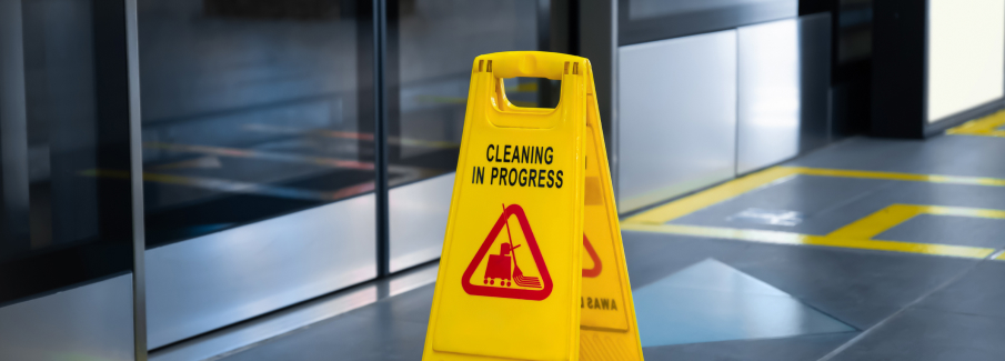 Slip and Fall caution sign