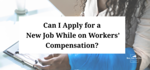 branded image with background image of injured women applying for a new job